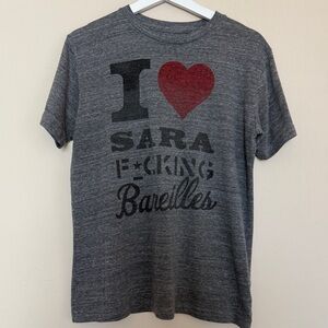 Sara Bareilles Gray Graphic Tee Shirt Short Sleeve Concert Tour Medium Burnout